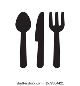 Cutlery set vector illustration. Spoon fork knife vector icon, restaurant symbol.