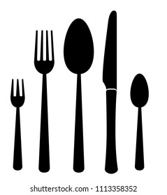 cutlery set vector spoon fork knife