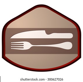 Cutlery Sign, Vector Illustration. 