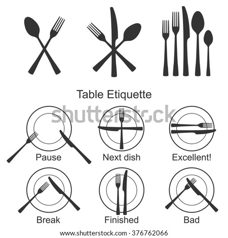 cutlery signs table etiquette