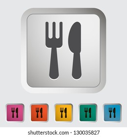 Cutlery single icon. Vector illustration.