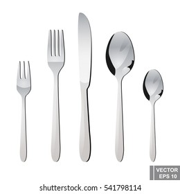Cutlery. Spoon, fork, knife. 