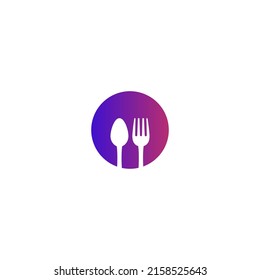 Ilustración vectorial de cuchara y cuchara para iconos, símbolos o logotipos. adecuado para logotipos, cafés y otros lugares de restauración