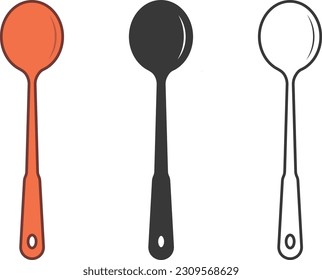 Vector Cutlery Spoon, Vector Spoon, Equipo De Restauración, Silhouette Cutlery, Clip Art Cuchara, Silhouette Spoon 