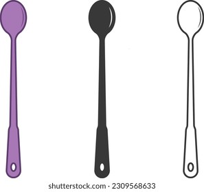 Vector Cutlery Spoon, Vector Spoon, Equipo De Restauración, Silhouette Cutlery, Clip Art Cuchara, Silhouette Spoon 