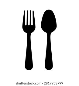 Cutlery, Tableware, Utensil, Spoon and Fork Icon