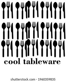 cutlery that is collected in a vector that can be broken down according to need