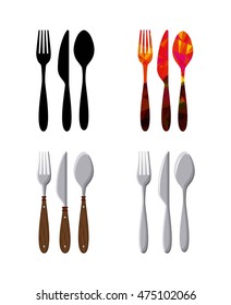 cutlery tools restaurant menu vector illustration design