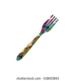 cutlery triangle mosaic icon image 