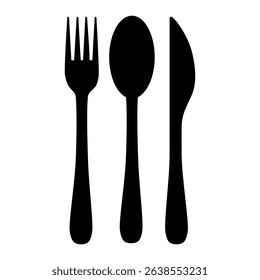 Cutlery Utensil Set Silhouette Vector