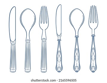 Cutlery vector design illustration isolated on white background