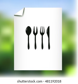 Cutlery vector icon