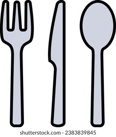 Cutlery-Vektorsymbol. Kann für Druck-, Mobil- und Web-Anwendungen verwendet werden.