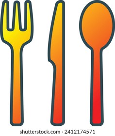 Cutlery vector icon. Can be used for printing, mobile and web applications.