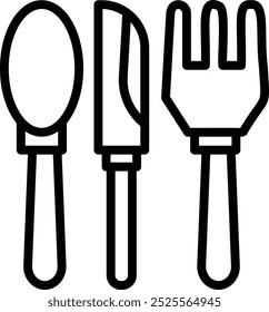 Cutlery ícone vetorial Pode ser usado para Serviços de Hotel