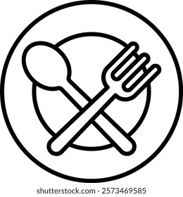 Cutlery vector icon. Can be used for printing, mobile and web applications.