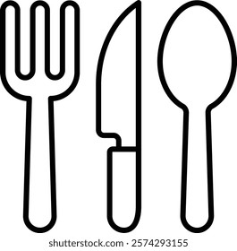 Cutlery vector icon. Can be used for printing, mobile and web applications.