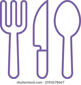 Cutlery vector icon. Can be used for printing, mobile and web applications.
