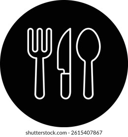 Cutlery vector icon. Can be used for printing, mobile and web applications.