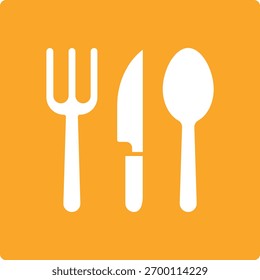 Ícone do vetor de talheres. Pode ser usado para impressão, aplicativos móveis e da Web.