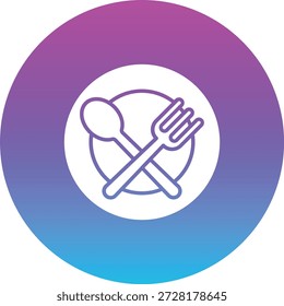 Ícone do vetor de talheres. Pode ser usado para impressão, aplicativos móveis e da Web.