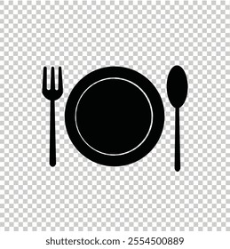 cutlery vector icon for food service applications and general food related signage