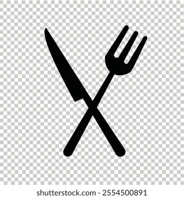 cutlery vector icon for food service applications and general food related signage