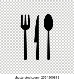 cutlery vector icon for food service applications and general food related signage