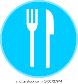 Cutlery vector Icon, Fork and Knife
