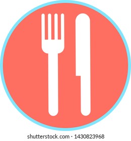 Cutlery vector Icon, Fork and Knife