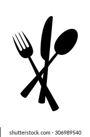 Cutlery vector icon on white background