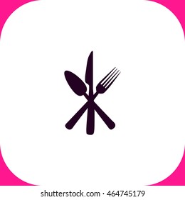 Cutlery vector icon on white background.