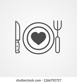 Cutlery vector icon sign symbol