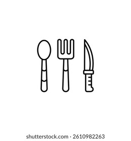 Cutlery vector line icon icons design