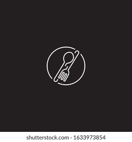 Cutlery vector logo design template.