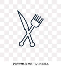Cutlery vector outline icon isolated on transparent background, high quality linear Cutlery transparency concept can be used web and mobile