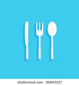 cutlery, vector sign, cafe