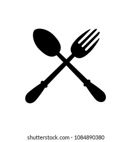 cutlery vector silhouette design
 fork and spoon