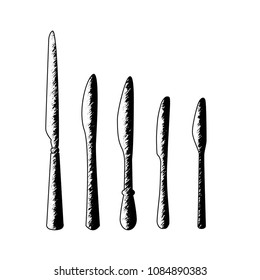 cutlery vector silhouette design
knife sketch