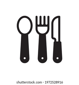 Cutlery vector solid icon. Hotel and Services Symbol EPS 10 File