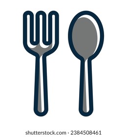 Cutlery Vector Thick Line Filled Dark Colors Icons For Personal And Commercial Use.
