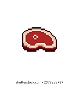 Cutlet illustration, pixel art food