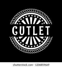 cutlet premium quality badge. premium quality package label. vintage stamp. designed for butcher shop