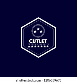 cutlet premium quality badge. premium quality package label. vintage stamp. designed for butcher shop