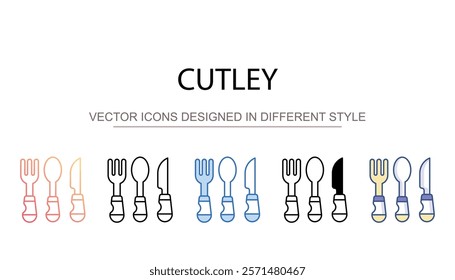 Cutley icon design with white background stock illustration