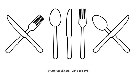 Cutley icon set. Vector illustration.