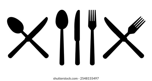 Conjunto de iconos Cutley. Ilustración vectorial.