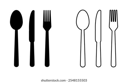Conjunto de iconos Cutley. Ilustración vectorial.