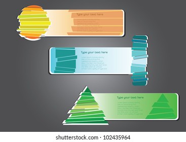 Cutout banner.vector illustration