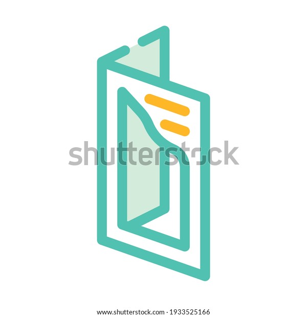 cutout booklet color icon vector. cutout\
booklet sign. isolated symbol\
illustration